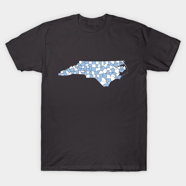 UNC North Carolina County Colors T-Shirt by ilrokery